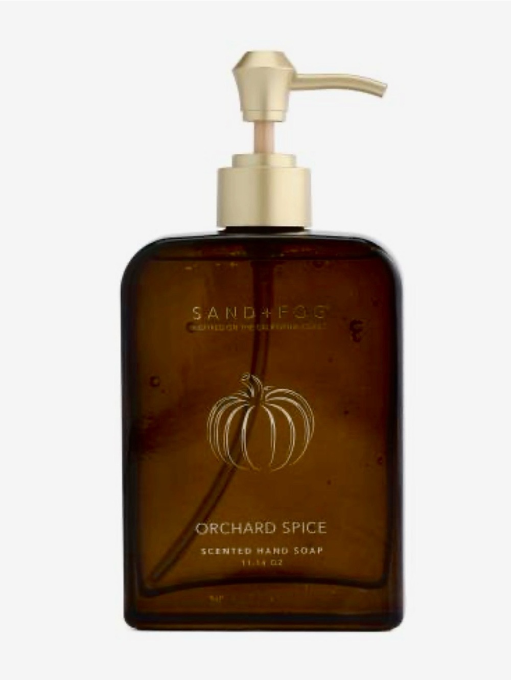 🎃 Sand + Fog Orchard Spice Scented Hand Soap - Amber Bottle